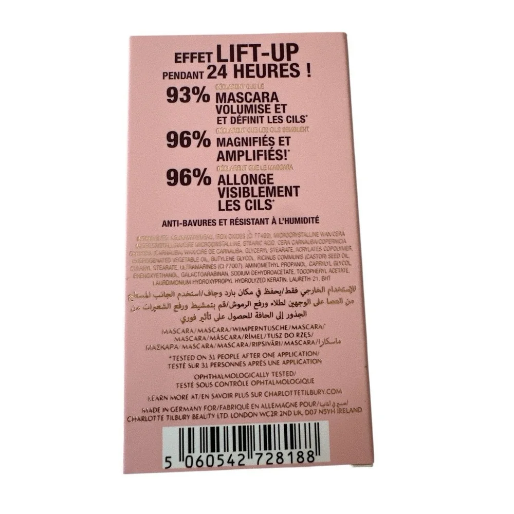 Charlotte Tilbury Pillow Talk Push Up Lashes Volumizing Lengthening Mascara‎ New